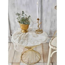 Karaca Home Dolores Bej 15 Parça Nakışlı Salon Takımı