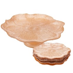 Emsan Rose Kek Saati Pasta Tabağı