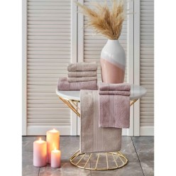 Karaca Home Delora Pudra/Bej 8 Parça Havlu Seti