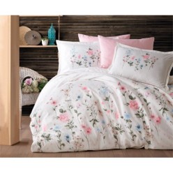 Clasy Çift Kişilik Ranforce Nevresim Takımı Palitra Pudra