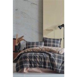 Clasy Ranforce Nevresim Takımı Çift Kişilik Arbon Antrasit