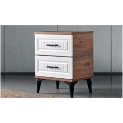 Hope Ceviz Beyaz Komodin