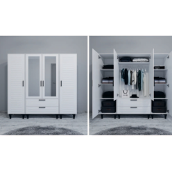 Armoni Dört Kapılı Beyaz Dolap