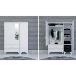 Eko Üç Kapılı Beyaz Dolap