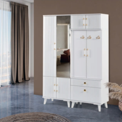 Ebruli Beyaz Portmanto