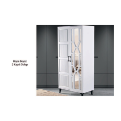 Hope Beyaz İki Kapılı Dolap