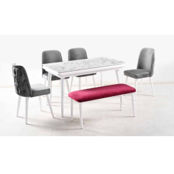 Arista Beyaz mermer Masa Takımı