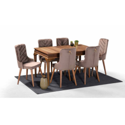 Zen Avangard Ceviz Masa Takımı