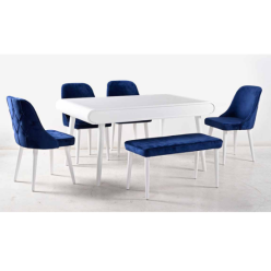 İnci Kapitone Beyaz Masa Takımı