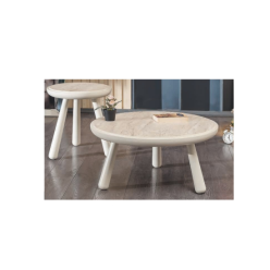 4166 Krem Oval Orta Sehpa