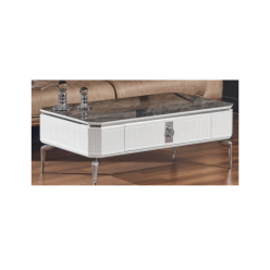 4108 Beyaz Gümüş Orta Sehpa