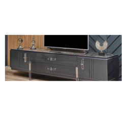 2155 Siyah Mermer Tv Sehpası