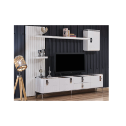 1027 Beyaz Gümüş TV Ünitesi