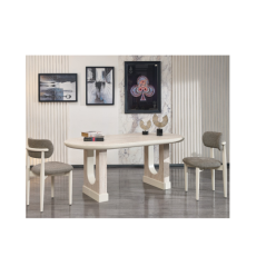 7043 Krem Yemek Masası