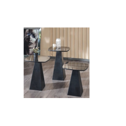 5142 Siyah Mermer Yan Sehpa 3'Lü