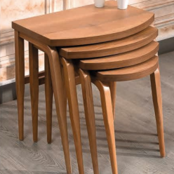 5004 Ahşap Zigon Sehpa 3'Lü