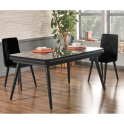 7032 Siyah Yemek Masası 