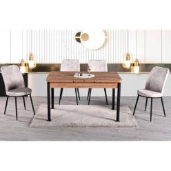 Nisa Atlantik Çam Masa+Nil Sandalye Takımı