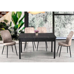 Nisa Royal Mermer  Masa+Nil Sandalye Takımı