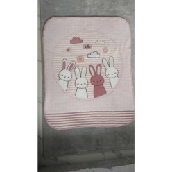 Özdilek Hello Rabbit Bebek Battaniyesi Pembe 100x120 cm