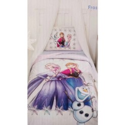 Özdilek Frozen Frosted Lila Tek Kişilik Disney Lisanslı Çocuk Nevresim Takımı