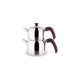 FMS Narin Büyük Boy Çelik Çaydanlık Mürdüm