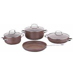 KORKMAZ A2900 BROWNI 7P TENCERE SET GRAN