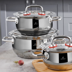 KARACA OSAKA 8PRC CELIK TENCERE SETI