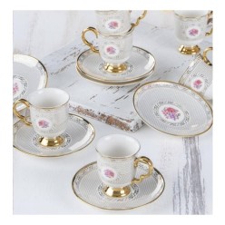 ACAR MXG-21-0209/12 3 Vakte Kadar 6'lı Kahve Fincan Takımı