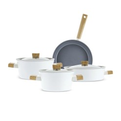 Karaca Swiss Crystal Creamy Wood 7 Parça Tencere Seti