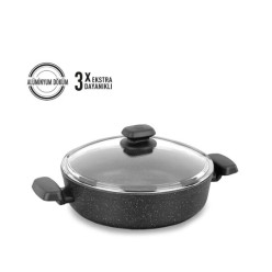 Korkmaz Ornella A1843 24 cm Kısa Granit Tencere