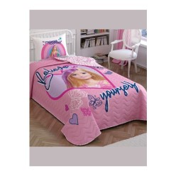 Taç Lisanslı Yatak Örtüsü Seti Barbie Winter Tek Kişilik