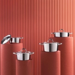 Karaca 3Ply PowerSteel 316+ Çelik İndüksiyon Tabanlı Konik 8 Parça Petekli Çelik Tencere Seti