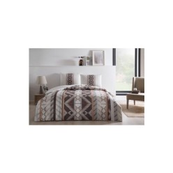 Taç Ferlin Ranforce Tek Kişilik Nevresim Takımı Kahverengi