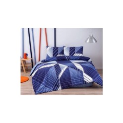 Taç Ranforce Çift Kişilik Nevresim Takımı Silva Lacivert