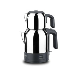 Korkmaz A359 Demkolik Siyah 1600 W Çelik Çay Makinesi