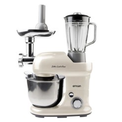 Emsan Bella Gusto Maxi Krem Stand Mikser Mutfak Şefi 1300W 5 Lt (Kıyma Çekme /Sucuk-Sosis/İçli Köfte Aparatlı/Smooth Hazneli)
