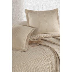 Clasy Ranforce Pamuk Tek Kişilik Yatak Örtüsü Seti Avola Bej