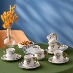 İstanbul Porselen Riva 6 Kişilik Kahve Fincan Takımı