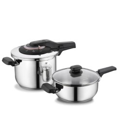Korkmaz Vita Plus Quattro A168 4 Parça 3 lt + 6 lt Düdüklü Tencere Seti