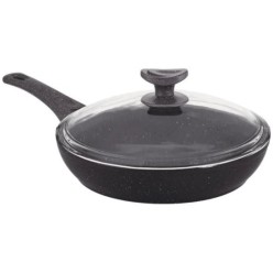 FMS Granit Lux Yağ Tava No:28 Kapaklı Gri