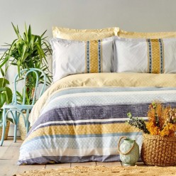 Karaca Home Maddy Açık Mavi %100 Pamuk Çift Kişilik Nevresim Takımı