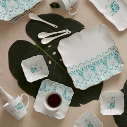 Karaca Marodisa Blue 32 Parça 6 Kişilik Porselen Kahvaltı/Servis Takımı