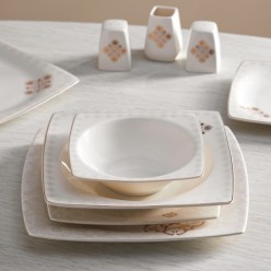 Karaca Goldies New Bone 57 Parça 12 Kişilik Yemek Takımı Gold