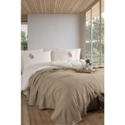 İyi Geceler İstanbul Royal Crest Çift Kişilik Nevresimli Pike Takımı 