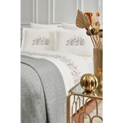 Özdilek Carmen Çift Kişilik Pikeli Nevresim Takımı Gri
