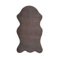 Bunny BN01 Anthracite Tavşan Postu Yumuşak Pelüş Halı 80x150