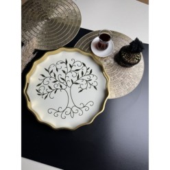 Sophia Cam Baskılı Tepsi