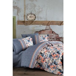 Hobby Poplin Çift Kişilik Nevresim Takımı Arella Oranj