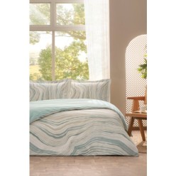 Özdilek Natural Marble Çift Kişilik Lastikli Çarşaf Nevresim Takımı